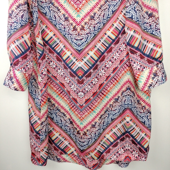 NWOT Antonio Melani V Cut Multicolor Hi-Lo Tunic Top/Dress Sz. 14 - Picture 6 of 9